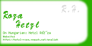 roza hetzl business card